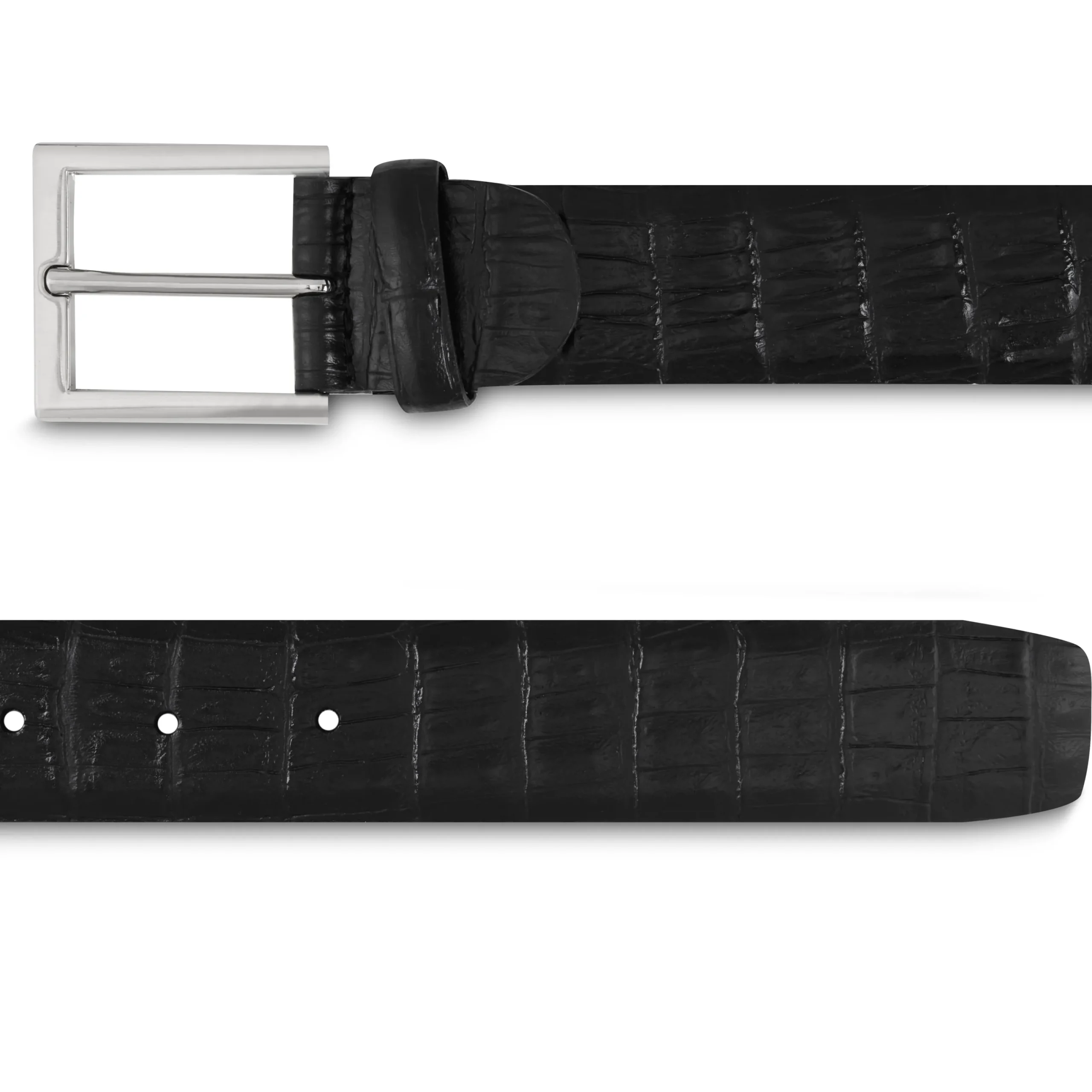 Ceinture cuir façon crocodile*LodinG Fashion