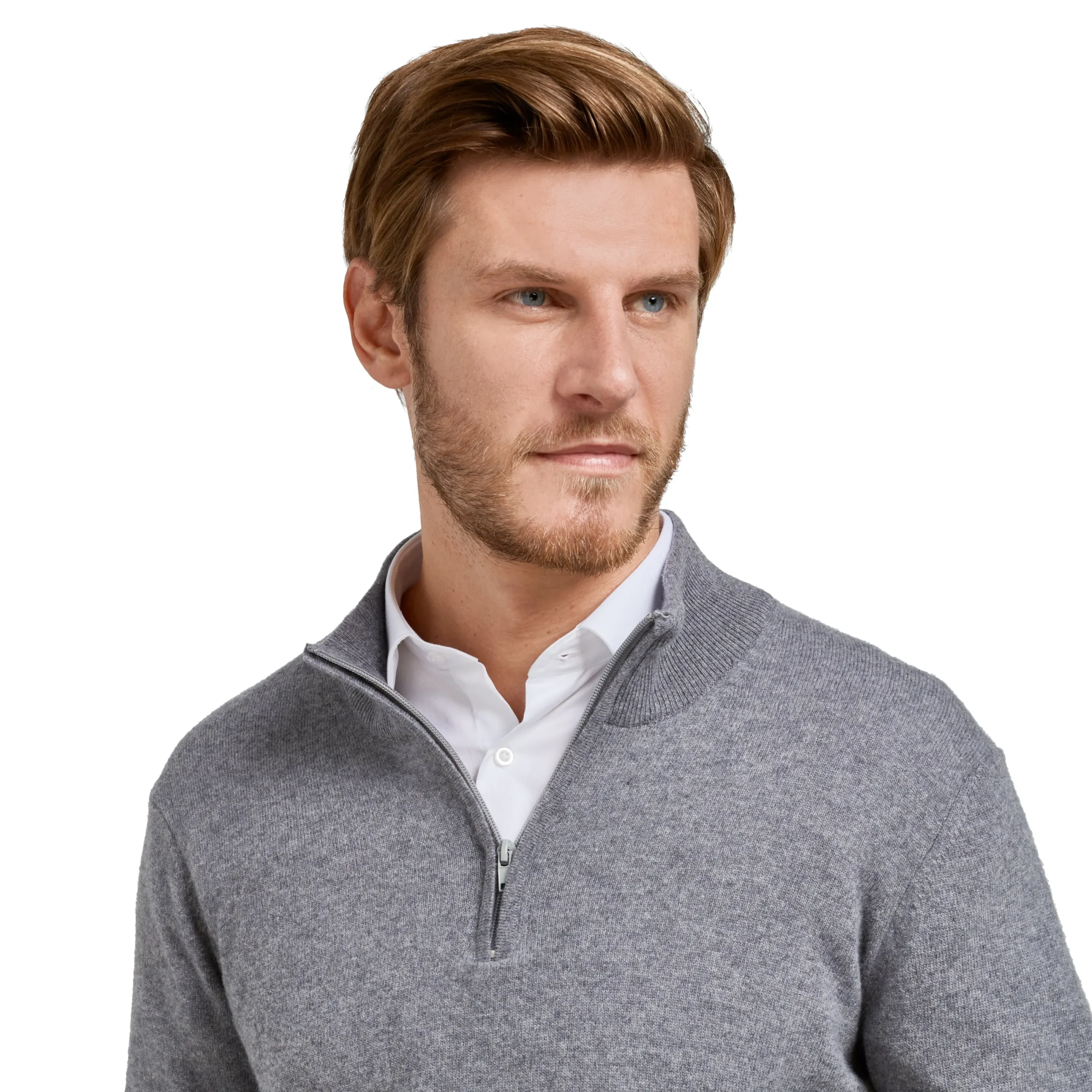 Pull col zip laine Mérinos et cachemire*LodinG Online